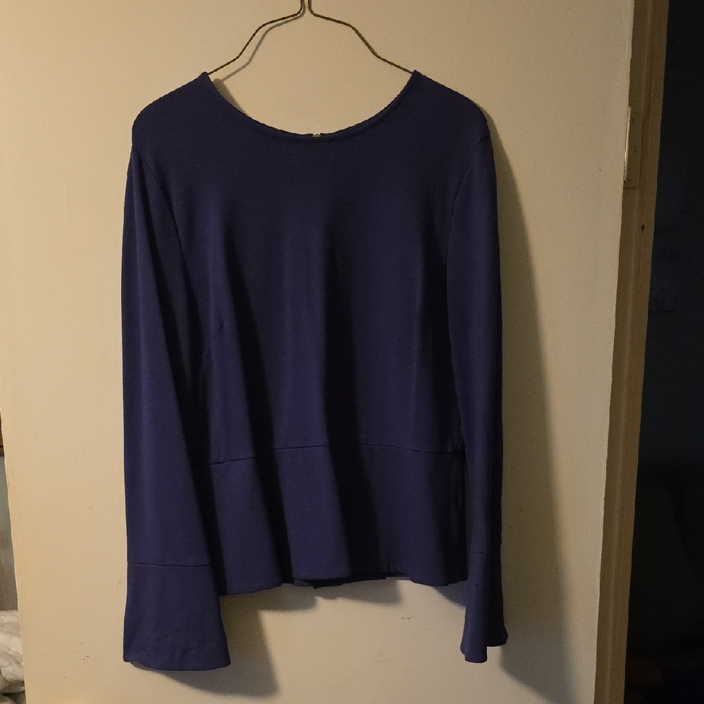 The Limited Deep Blue Long Sleeve Top